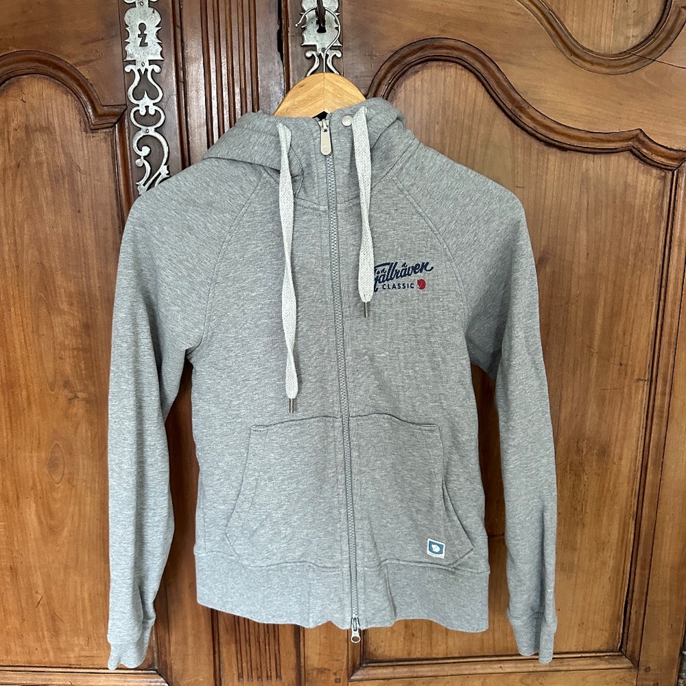 Fjallraven Gray Sweatshirt, zip up, size XS
